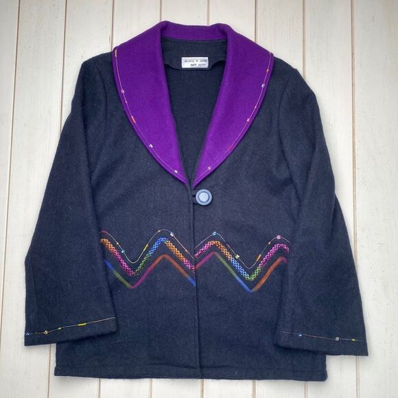 Handmade Unique Wool Sweater/Blazer - Picture 11 of 11